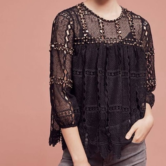 Anthropologie Tops - ANTHROPOLOGY Maeve Lace Blouse Size S